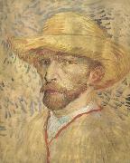 Vincent Van Gogh Self-Portrait with Straw Hat (nn04) oil on canvas